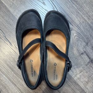 Merrell Women's Black Mary Jane Flats leather size 8.5 women